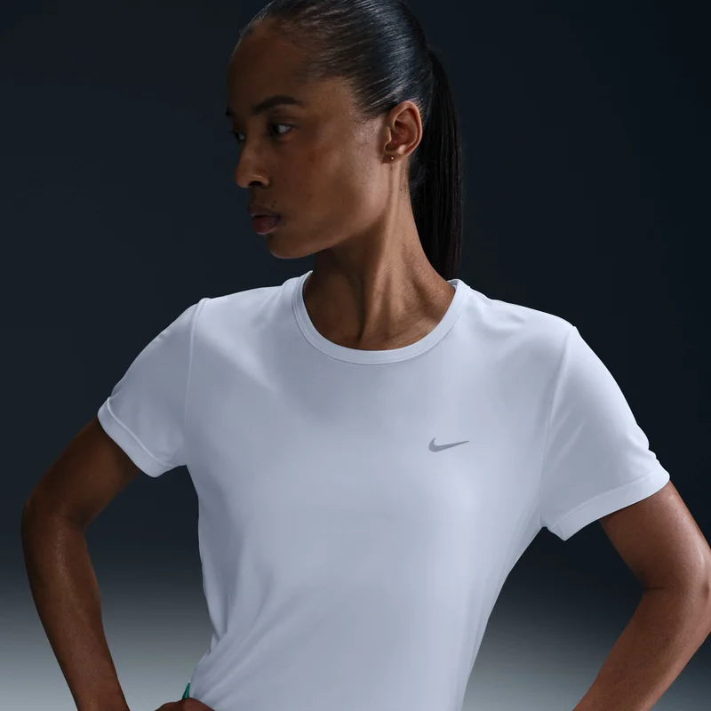 Nike White Women's Tiempo Dri-FIT Running Top for Women | Best Price UAE